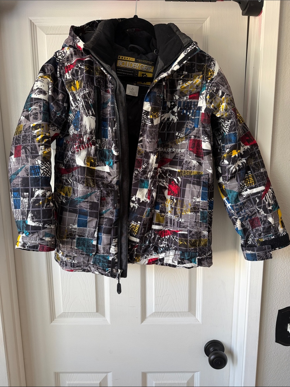 Kids Graphic Hooded Puffer Jacket